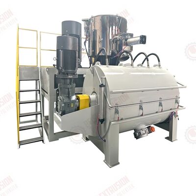1000Kg / h Plastic High Speed PVC Turbo Mixer Compounding Machine for Coating Drying Granulating